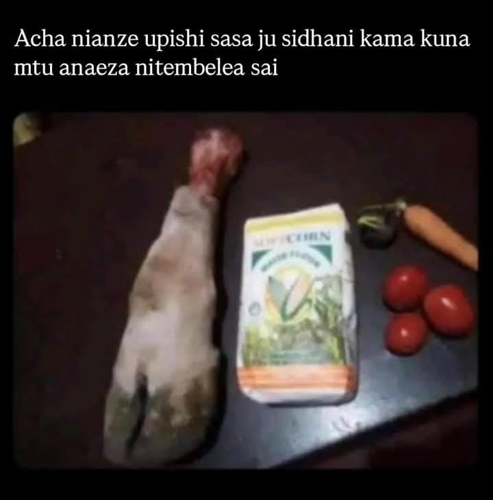 Acha nianze upishi sasa ju sidhani kama kuna mtu anaeza nitembelea sai😂