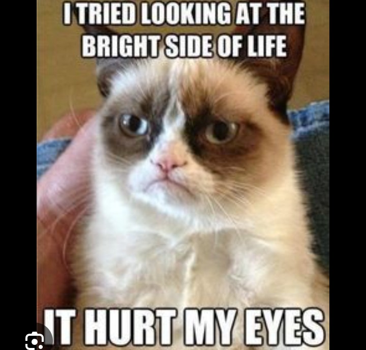 I tried looking at the bright side of life..It hurt my eyes😭💔
