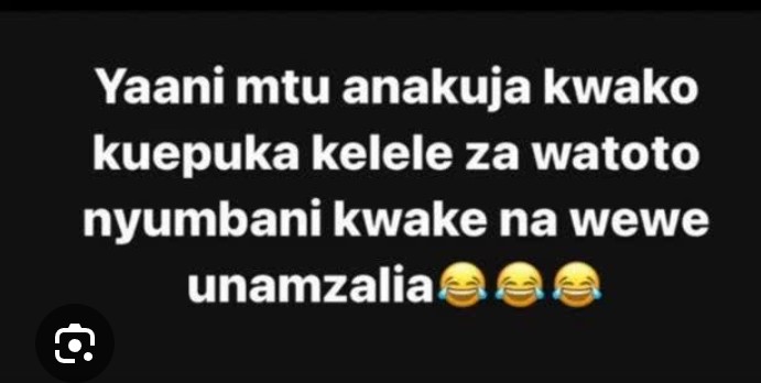 Yaani mtu anakuja kwako kuepuka kelele za watoto nyumbani kwake na wewe unamzalia😂😂