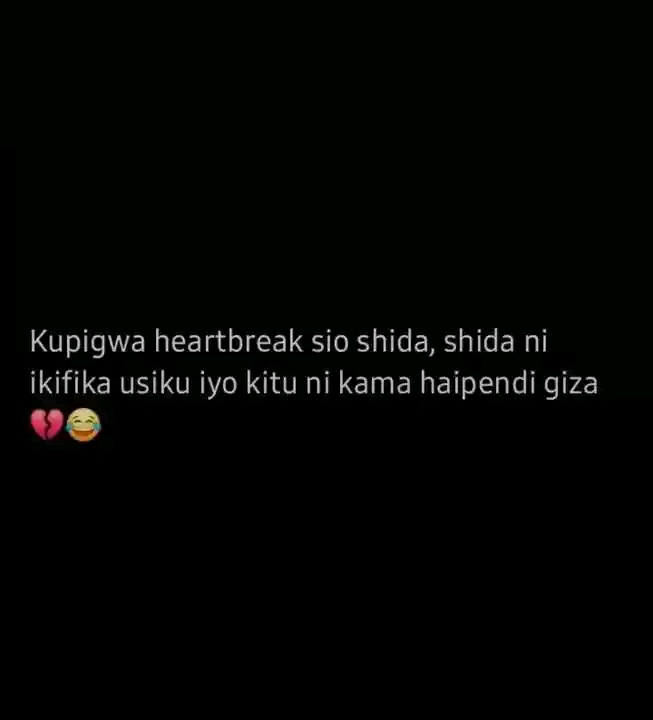 Kupigwa heartbreak sio shida, shida ni ikifika usiku iyo kitu ni kama haipendi giza π€£π